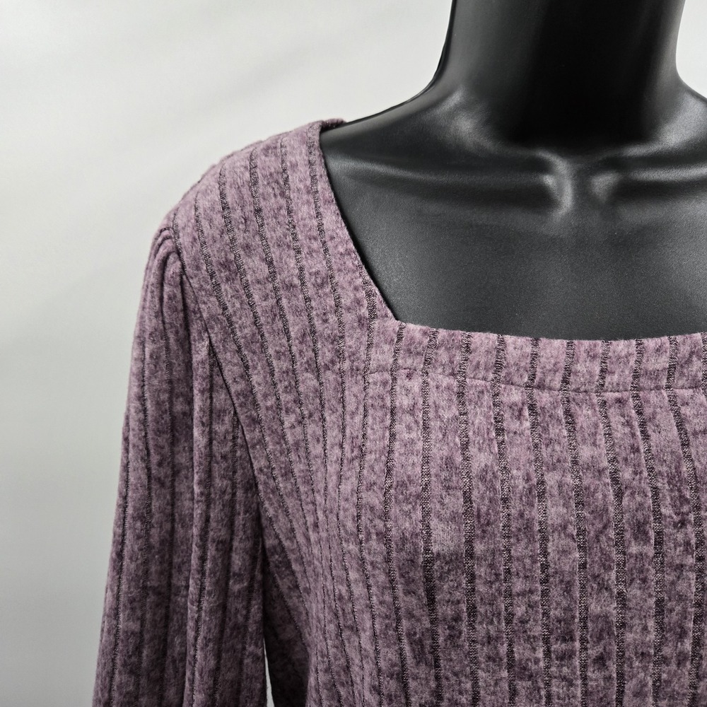 Ofeefan Women's Knit Sweater Dress With Pockets Purple Size XL New With Tags